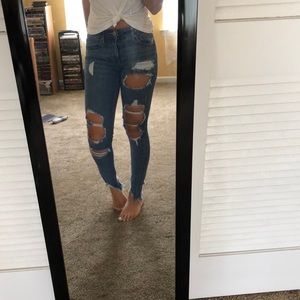 Express Jeans w/ Holes